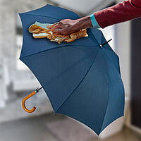 Wiping the umbrella
