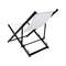 Alu deckchair back - black Alu deckchair back - black