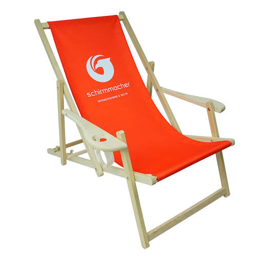 Deck chair with cup holder - Position 1