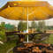 Large parasol with all-over printing